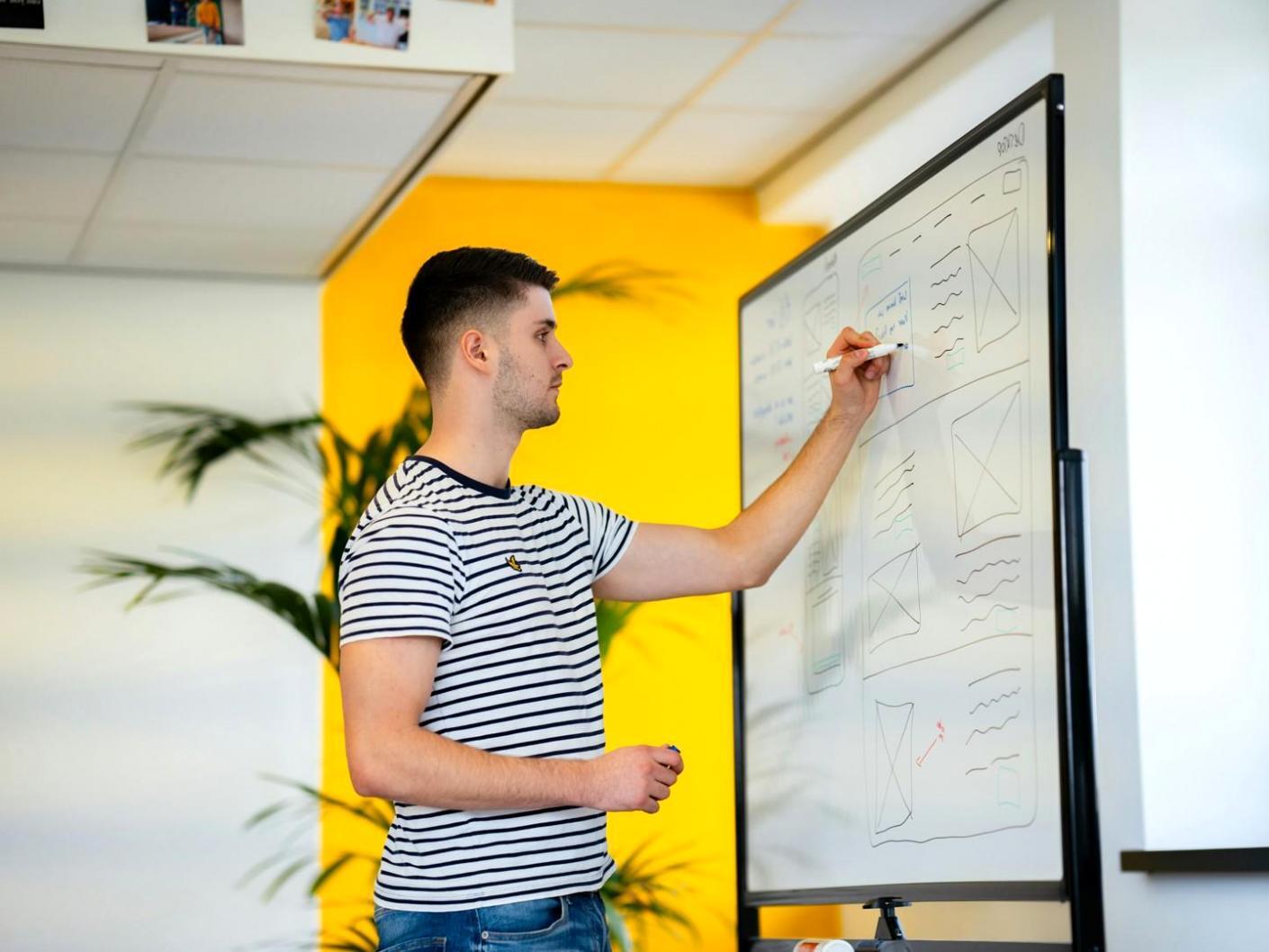 Professional workspace showing financial planning materials and investment resources at Blexo Cwisu office